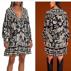 Farm Rio Graphic Floral Mini Dress